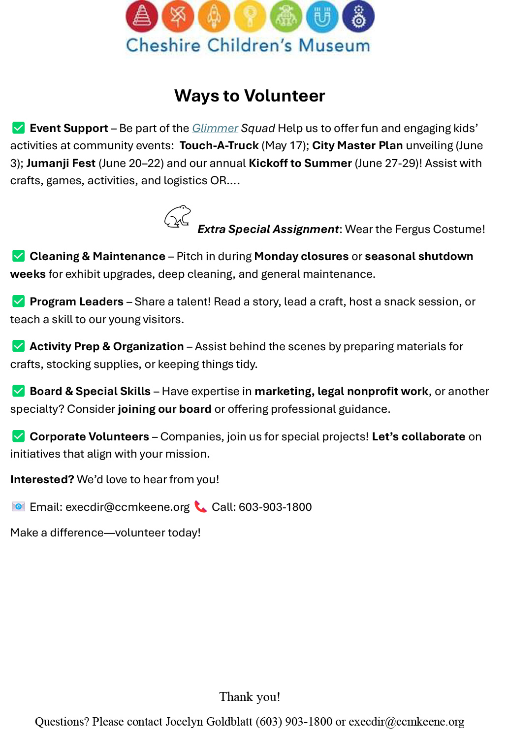Volunteer Program Overview